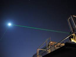laser beams reflected between earth and