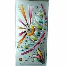 Coloured Etching Glass Shape
