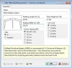 add or modify a metal building systems