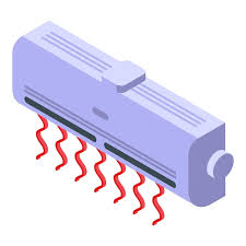 Heat Air Conditioner Icon Isometric