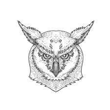 Great Horned Owl Png Vector Psd And