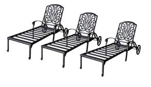 Patio Chaise Lounge Set 3 Adjustable