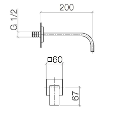 Dornbracht Mem Wall Mounted Basin Spout