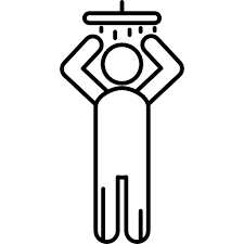 Man Showering Free People Icons