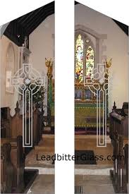 Alfie Etched Glass Crucifix Doors
