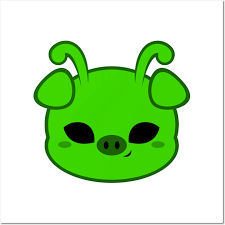 Cute Alien Pig Pig Posters And Art