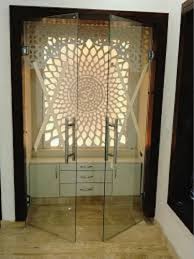 Clear Pooja Room Glass Door For Home