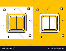 Cartoon Electric Light Switch Icon In
