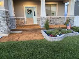 Front Porch Concrete Staining Ideas