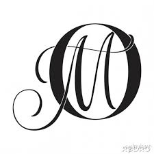 Om Mo Monogram Logo Calligraphic