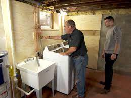 how to install a basement laundry