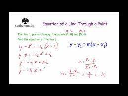 Equation Of A Line Through A Point