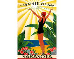 Sarasota Florida Travel Poster New