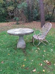 Mid Century Concrete Garden Table In