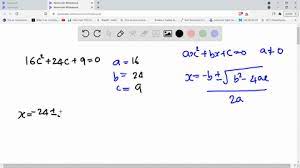 Solve By Using The Quadratic Formula