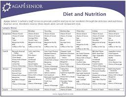 Senior Diet Sample Menu