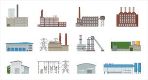 Manufacturing Building Icon Images