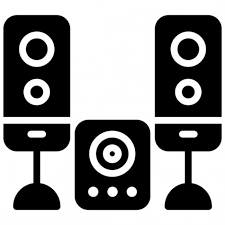 Icon Of Sound System In Solid Design