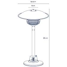 Powder Coated Table Top Heater Fiammetta