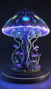 Premium Ai Image A Purple Glass Lamp