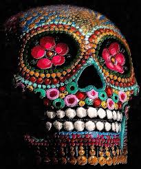 Sugar Skull Pattern Head Face Mayan