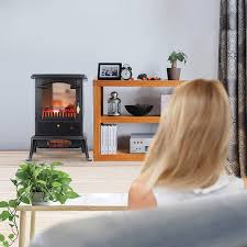 Lifesmart Ht1109 3 Sided Flame View Infrared Stove Heater