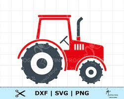 Red Farm Tractor Svg Png Dxf Whole