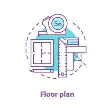 Floor Plan Concept Icon Blueprint Idea