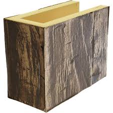 Ekena Millwork Manuhh06x08x72aong 6 H X 8 D X 72 W Hand Hewn Faux Wood Fireplace Mantel Kit W Alamo Corbels Natural Golden Oak