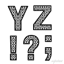 Letters Y Z Exclamation Point