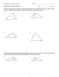 9 Multi Step Trig Problems Kuta