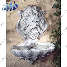Human Head Carved Wall Hanging Fountain