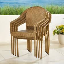 Weather Wicker Stackable Outdoor Chairs