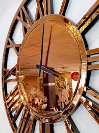Large Roman Numeral Round Mirror Wall