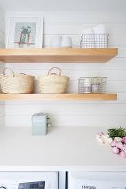 Laundry Room Design Floating Shelves