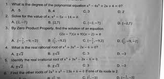 Polynomial Equation X2 4x5 2x
