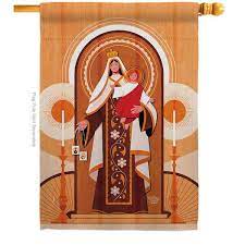 Mary And Child House Flag Faith 28 X40 Double Sided Banner Does Not Apply