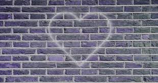 Image Flickering Neon Heart Icon Brick