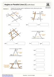 Calculating Angles On Parallel Lines