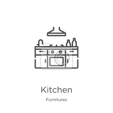 Kitchen Icon Vector From Furnitures