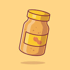 Floating Peanut Jam Cartoon Vector Icon