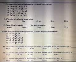 Solved 11 Which Equation Correctly