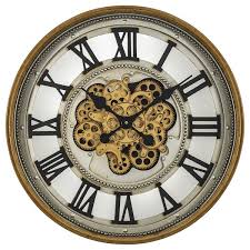 Home Decor Gold Gear Clock 5140038