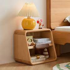 Solid Wood Two Compartment Bedside