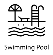 Solid Vector Icon Swimming Pool Stock