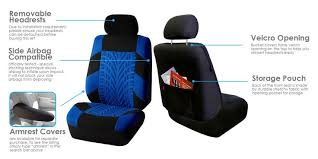 Fh Group Car Seat Covers Full Set Blue