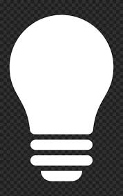 Hd White Light Bulb Silhouette Icon Png