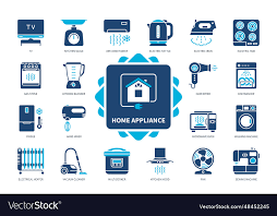Home Appliance Solid Icon Set Royalty