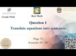 G9a Question 1 Translate Equations Into
