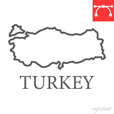 Map Of Turkey Line Icon Country And